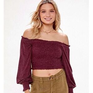 Urban Outfitters Plum Crop Top